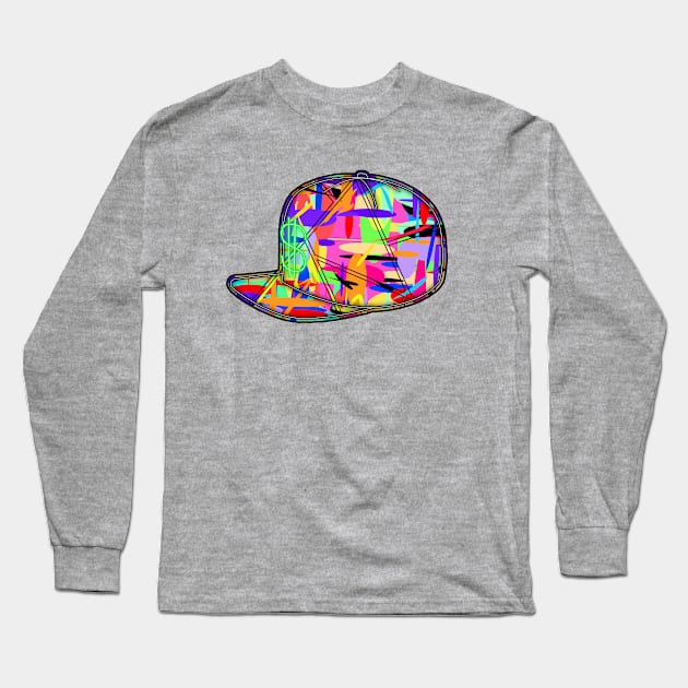 Money Hat - Neon Dollar Sign Long Sleeve T-Shirt by AnAzArt